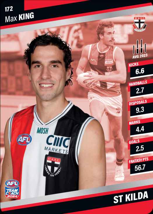 2024 AFL Team Coach Silver Parallel - 172 - Max King