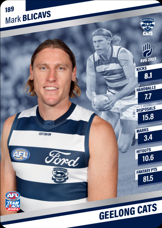 2024 AFL Team Coach Silver Parallel - 189 - Mark Blicavs