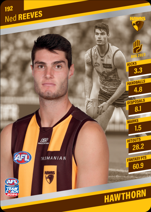 2024 AFL Team Coach Silver Parallel - 192 - Ned Reeves