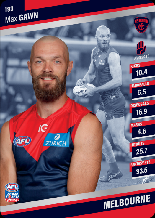 2024 AFL Team Coach Silver Parallel - 193 - Max Gawn