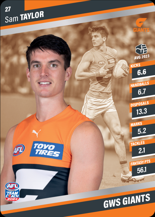 2024 AFL Team Coach Silver Parallel - 27 - Sam Taylor - Greater Western Sydney Giants