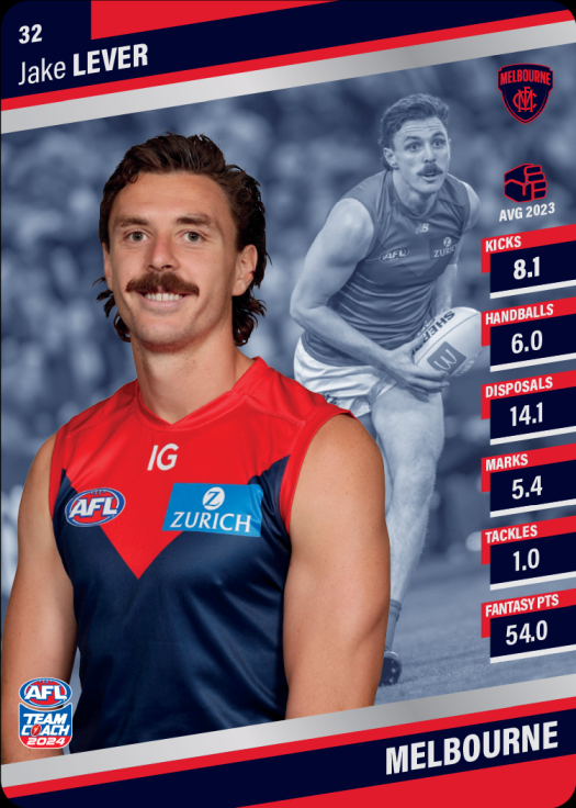 2024 AFL Team Coach Silver Parallel - 32 - Jake Lever - Melbourne Demons