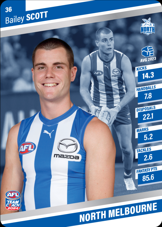 2024 AFL Team Coach Silver Parallel - 36 - Bailey Scott - North Melbourne Kangaroos