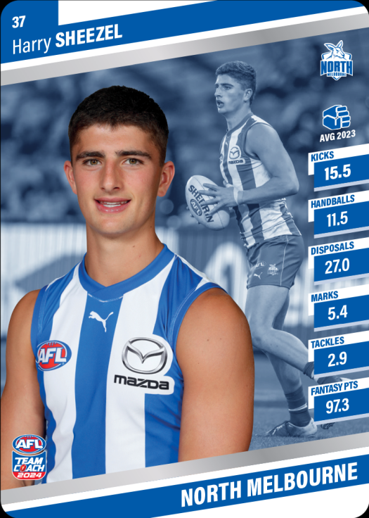 2024 AFL Team Coach Silver Parallel - 37 - Harry Sheezel - North Melbourne Kangaroos