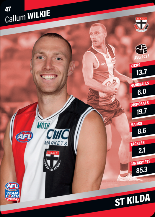 2024 AFL Team Coach Silver Parallel - 47 - Callum Wilkie - St. Kilda Saints