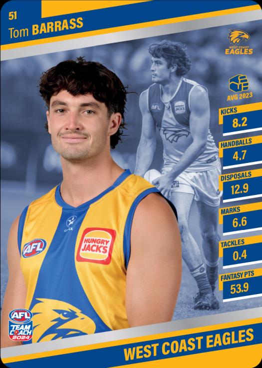 2024 AFL Team Coach Silver Parallel - 51 - Tom Barrass