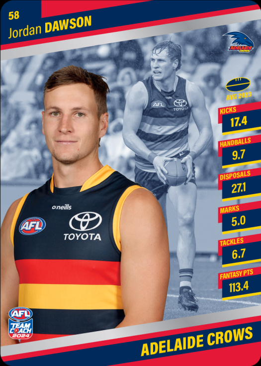 2024 AFL Team Coach Silver Parallel - 58 - Jordan Dawson