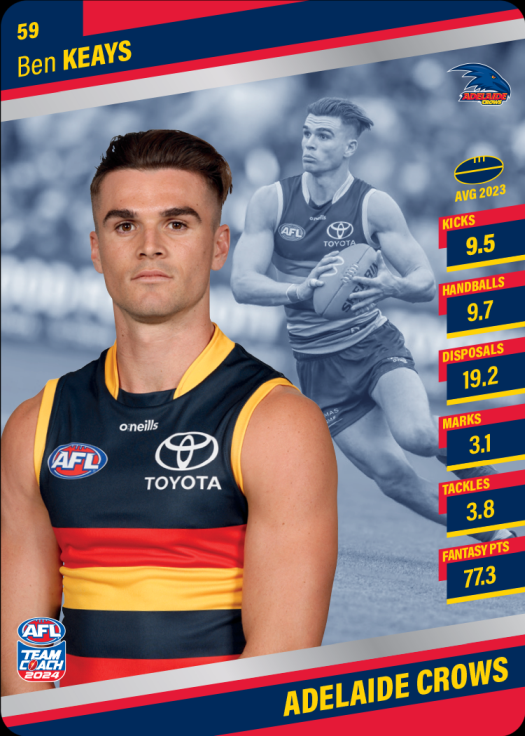 2024 AFL Team Coach Silver Parallel - 59 - Ben Keays