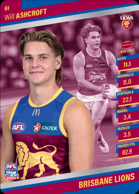 2024 AFL Team Coach Silver Parallel - 61 - Will Ashcroft