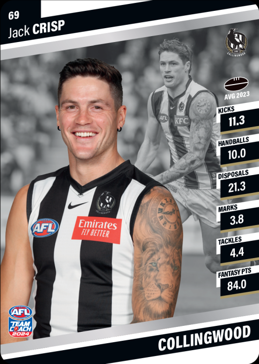 2024 AFL Team Coach Silver Parallel - 69 - Jack Crisp