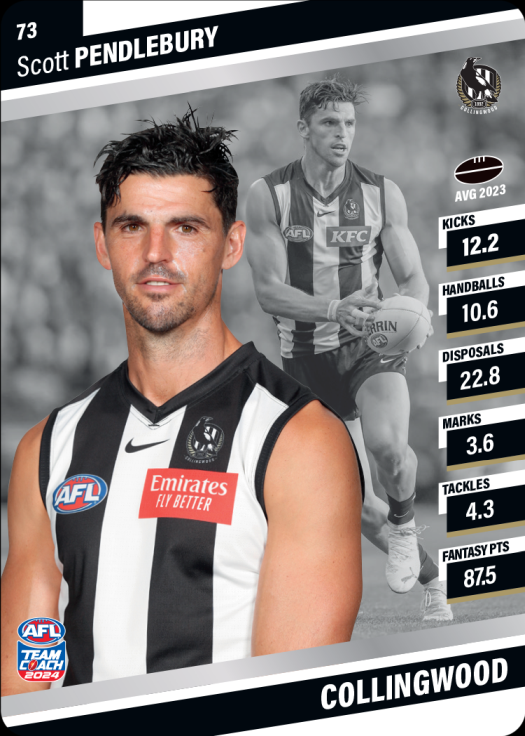 2024 AFL Team Coach Silver Parallel - 73 - Scott Pendlebury