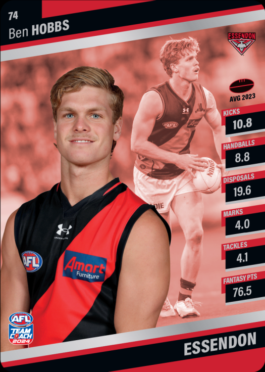 2024 AFL Team Coach Silver Parallel - 74 - Ben Hobbs