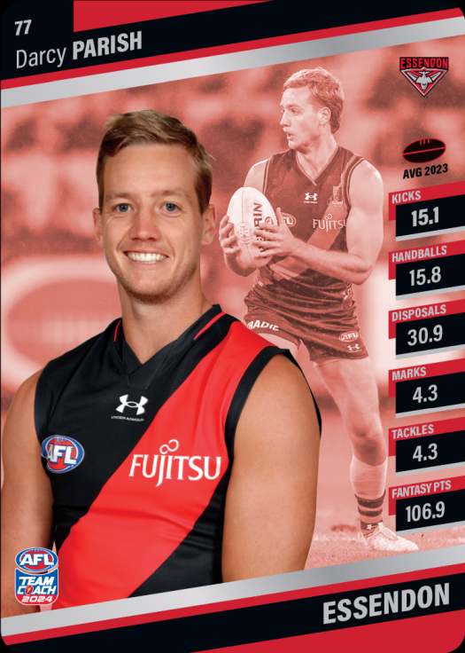 2024 AFL Team Coach Silver Parallel - 77 - Darcy Parish