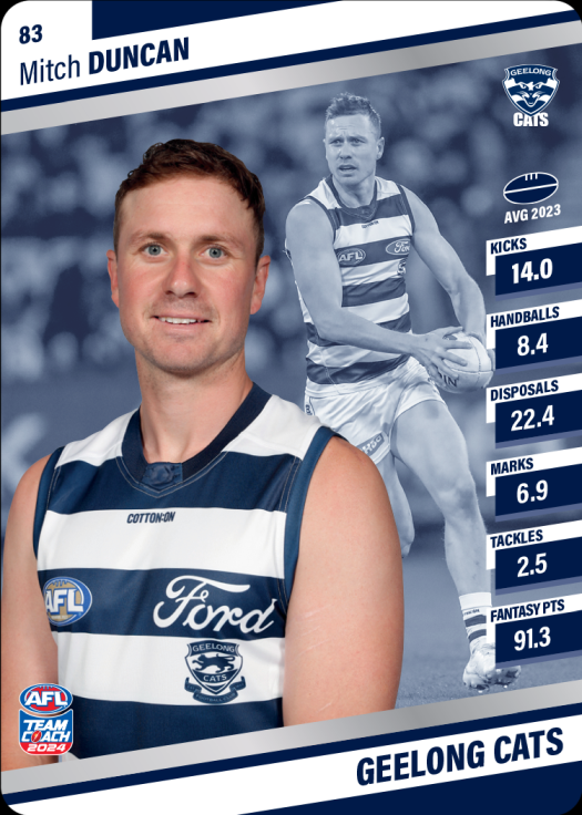 2024 AFL Team Coach Silver Parallel - 83 - Mitch Duncan