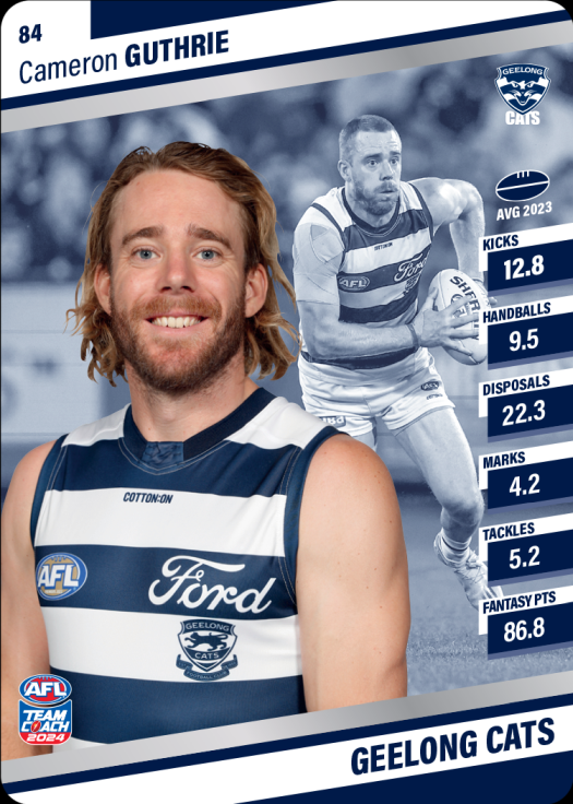 2024 AFL Team Coach Silver Parallel - 84 - Cameron Guthrie