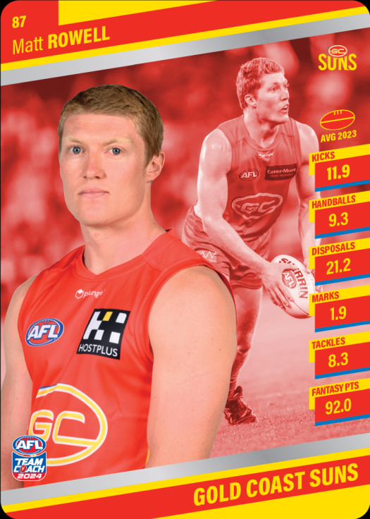 2024 AFL Team Coach Silver Parallel - 87 - Matt Rowell