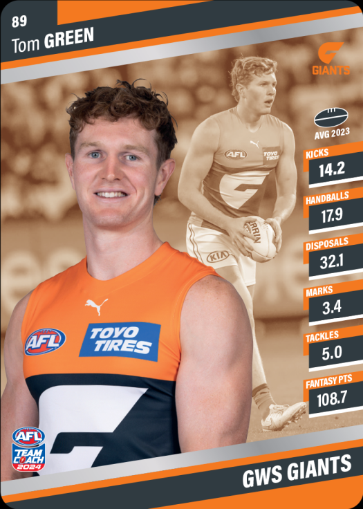 2024 AFL Team Coach Silver Parallel - 89 - Tom Green