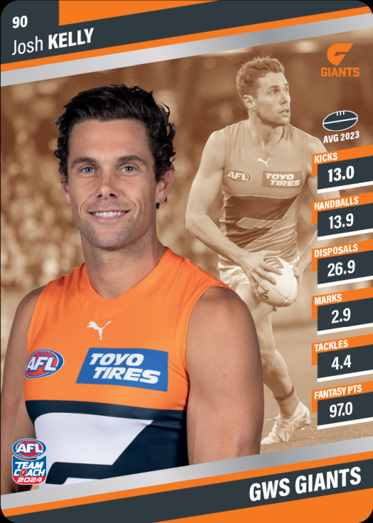 2024 AFL Team Coach Silver Parallel - 90 - Josh Kelly