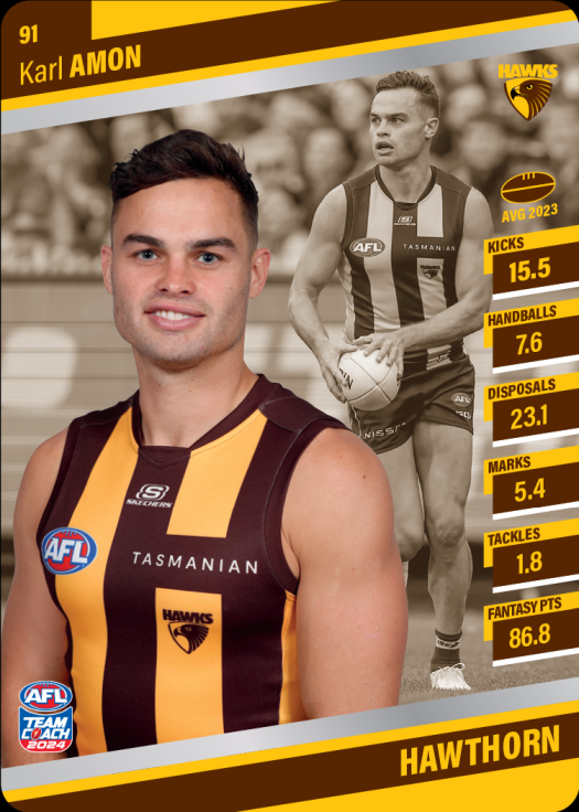 2024 AFL Team Coach Silver Parallel - 91 - Karl Amon