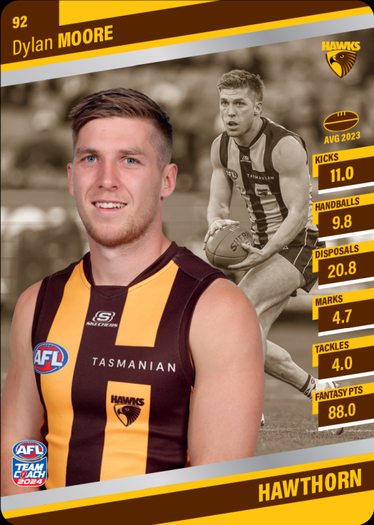 2024 AFL Team Coach Silver Parallel - 92 - Dylan Moore