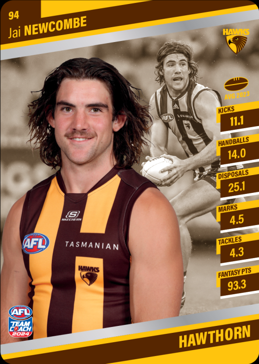 2024 AFL Team Coach Silver Parallel - 94 - Jai Newcombe