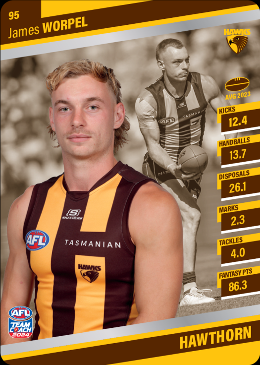 2024 AFL Team Coach Silver Parallel - 95 - James Worpel