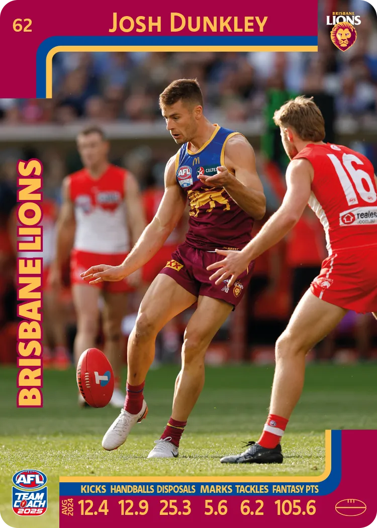 2025 AFL Team Coach Commons - Card 51 - 100