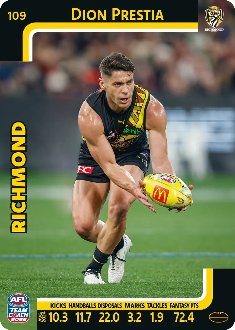 2025 AFL Team Coach Commons - Card 101 - 150