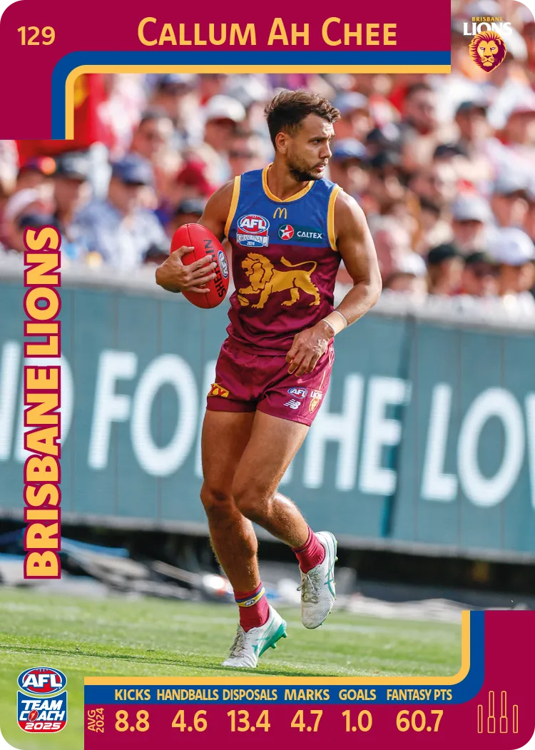 2025 AFL Team Coach Commons - Card 101 - 150