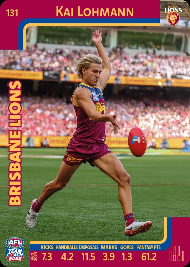 2025 AFL Team Coach Commons - Card 101 - 150