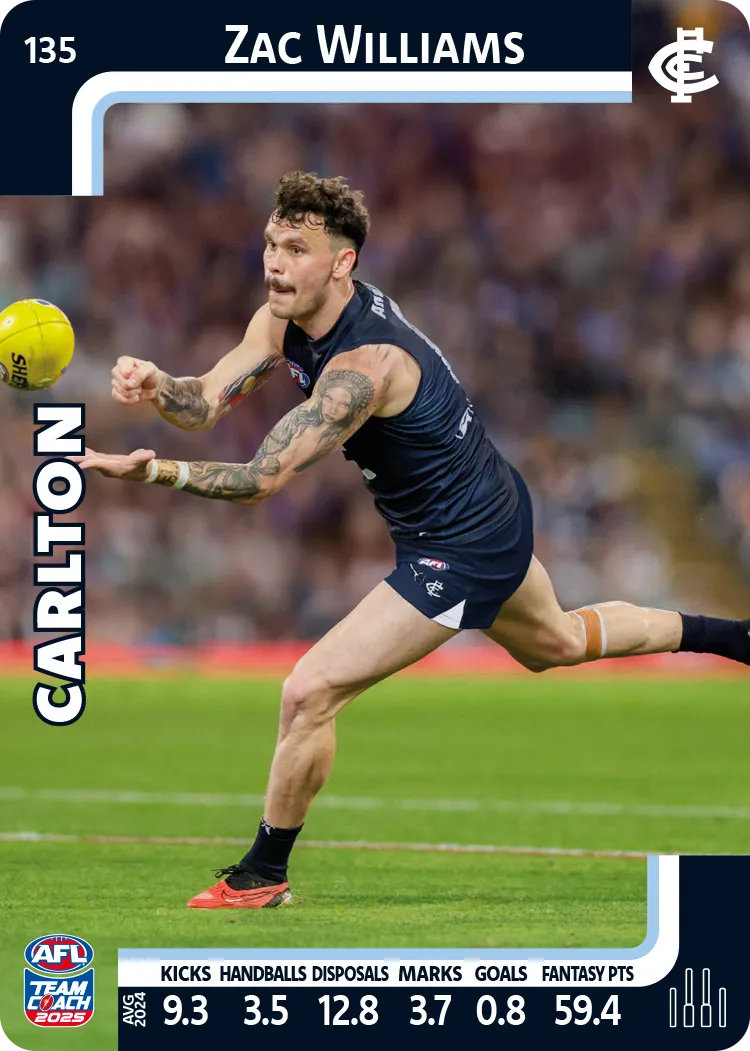 2025 AFL Team Coach Commons - Card 101 - 150