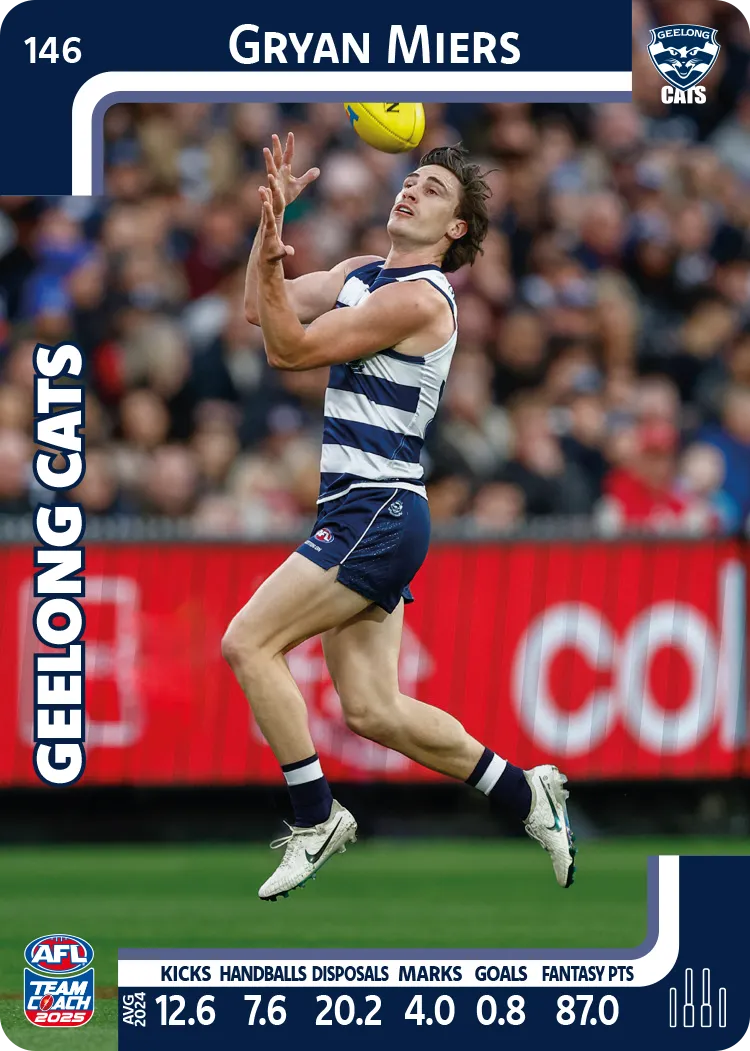 2025 AFL Team Coach Commons - Card 101 - 150