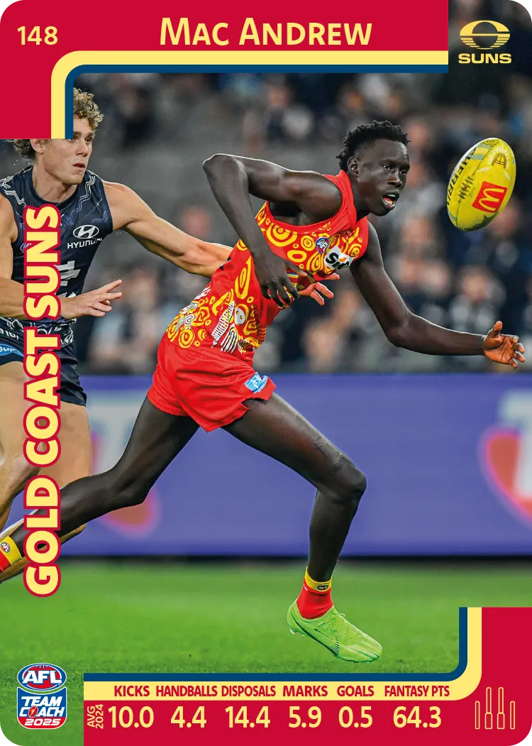 2025 AFL Team Coach Commons - Card 101 - 150
