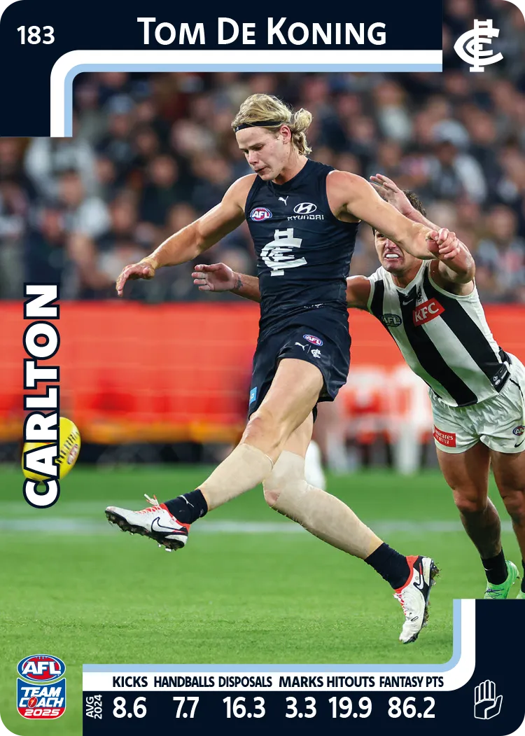 2025 AFL Team Coach Commons - Card 151 - 198