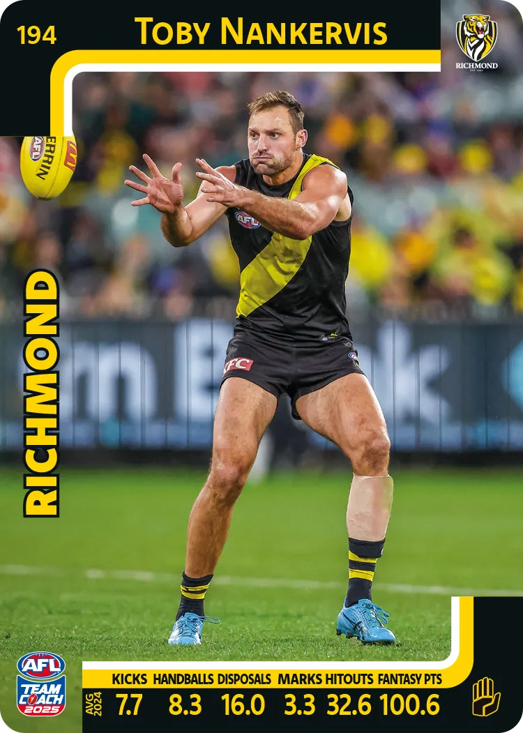 2025 AFL Team Coach Commons - Card 151 - 198