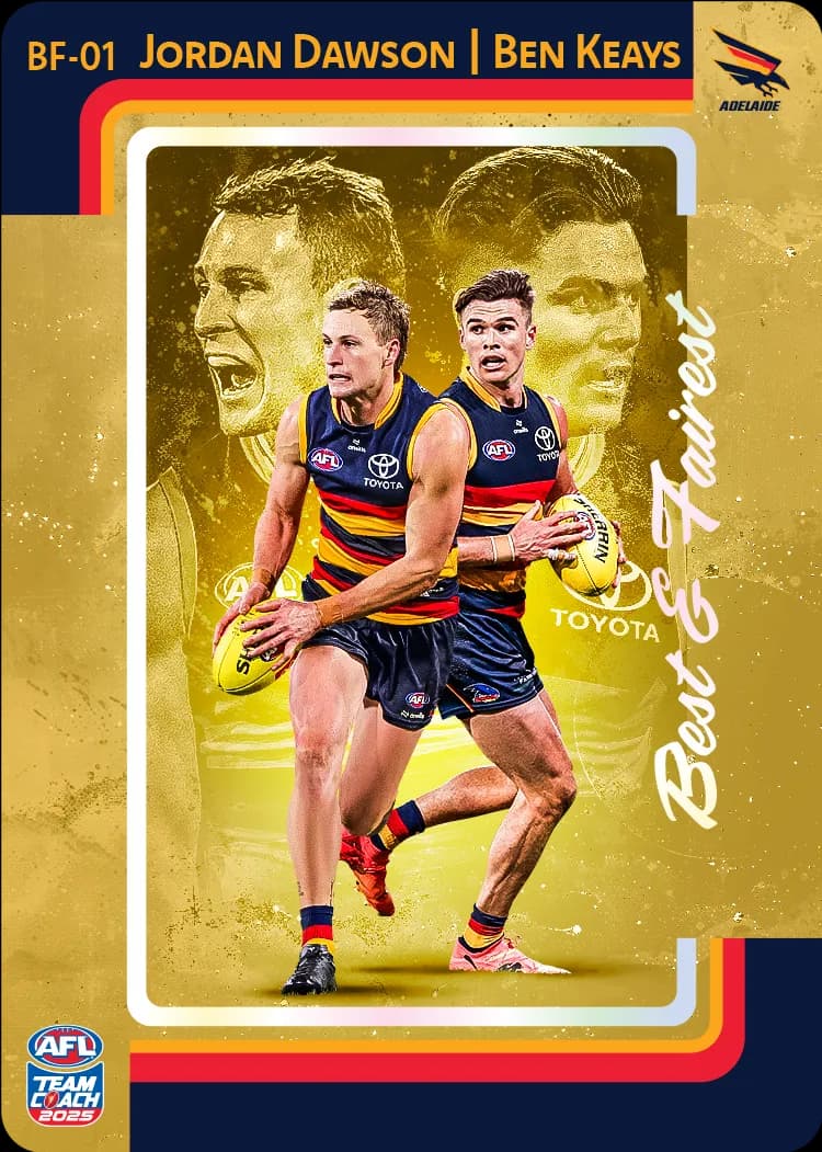 2025 AFL Team Coach Best & Fairest - Gold