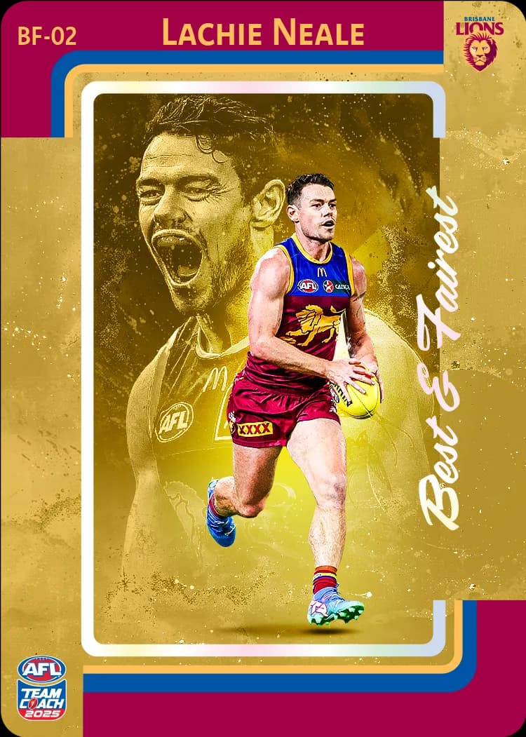 2025 AFL Team Coach Best & Fairest - Gold