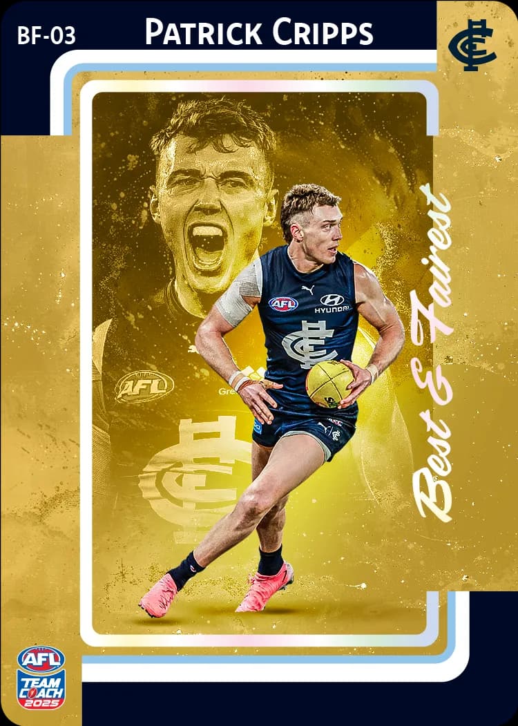 2025 AFL Team Coach Best & Fairest - Gold