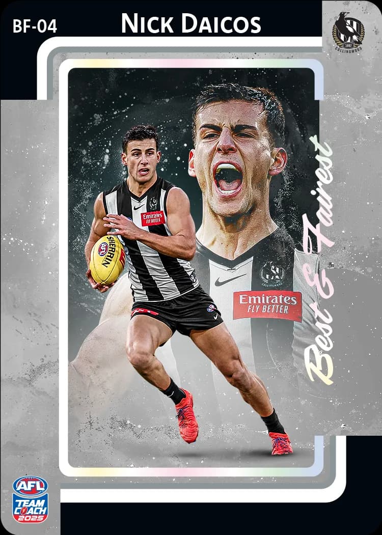 2025 AFL Team Coach Best & Fairest - Silver