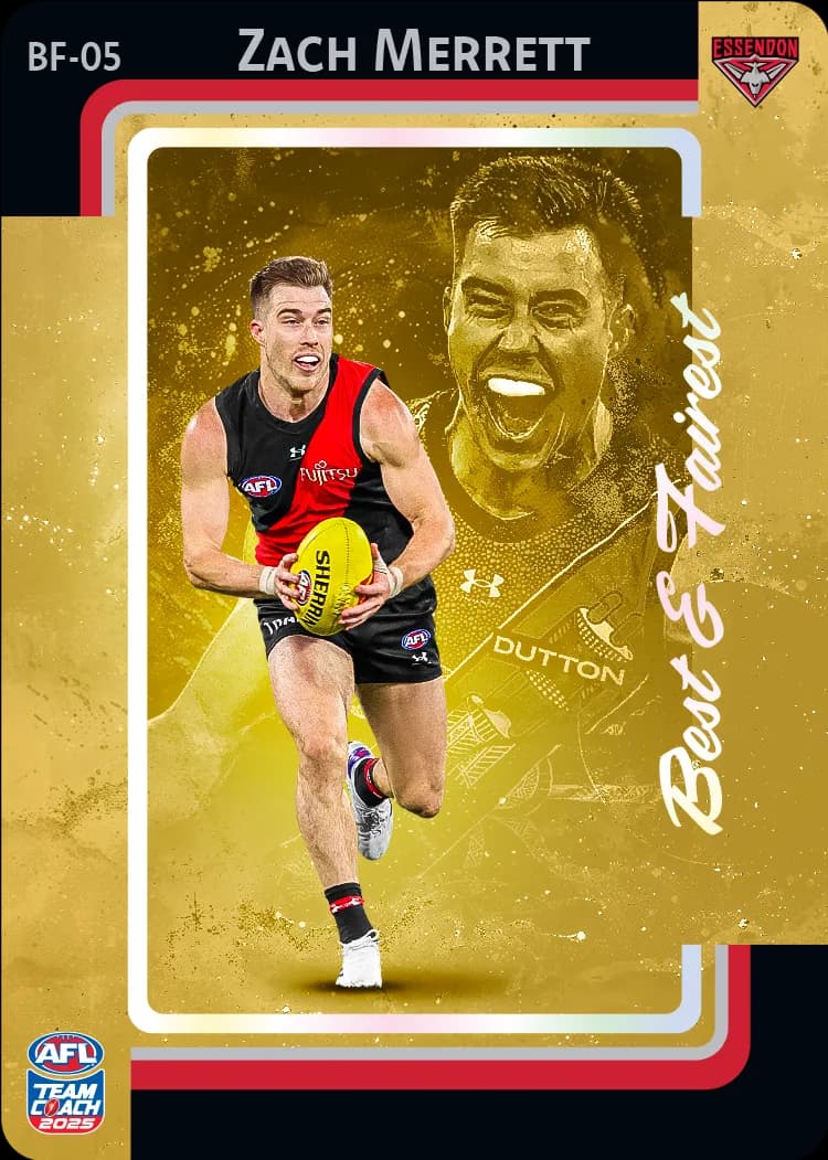 2025 AFL Team Coach Best & Fairest - Gold