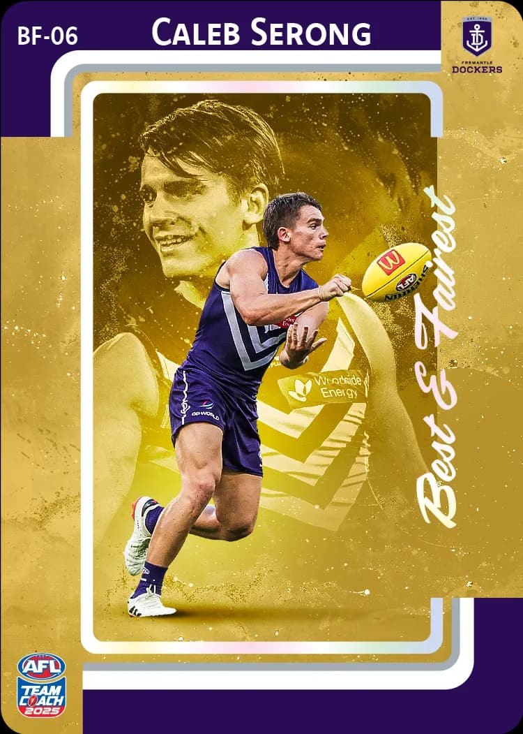2025 AFL Team Coach Best & Fairest - Gold