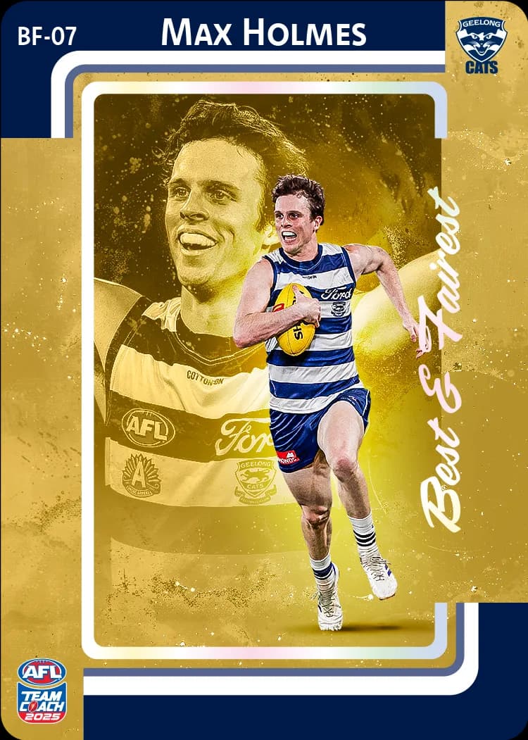 2025 AFL Team Coach Best & Fairest - Gold