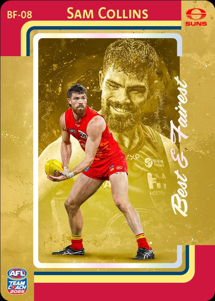 2025 AFL Team Coach Best & Fairest - Gold