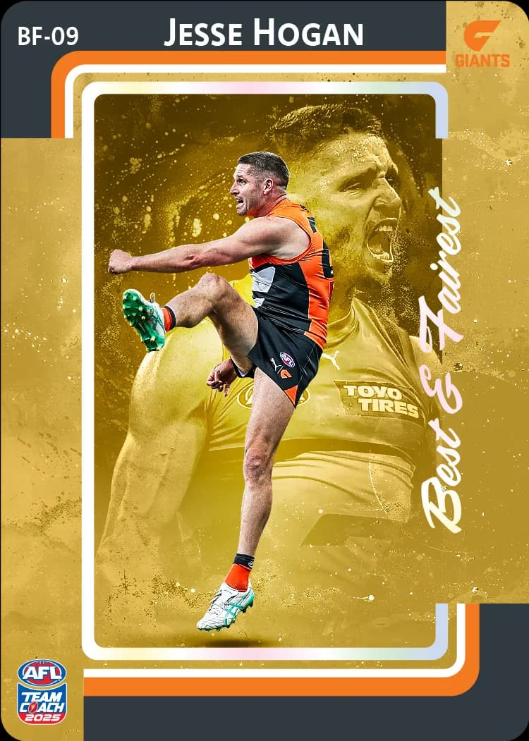 2025 AFL Team Coach Best & Fairest - Gold