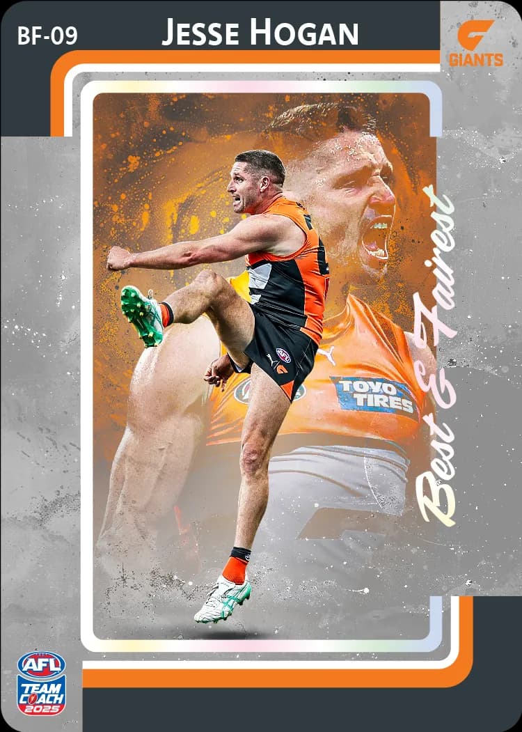 2025 AFL Team Coach Best & Fairest - Silver