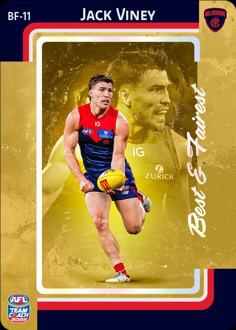 2025 AFL Team Coach Best & Fairest - Gold