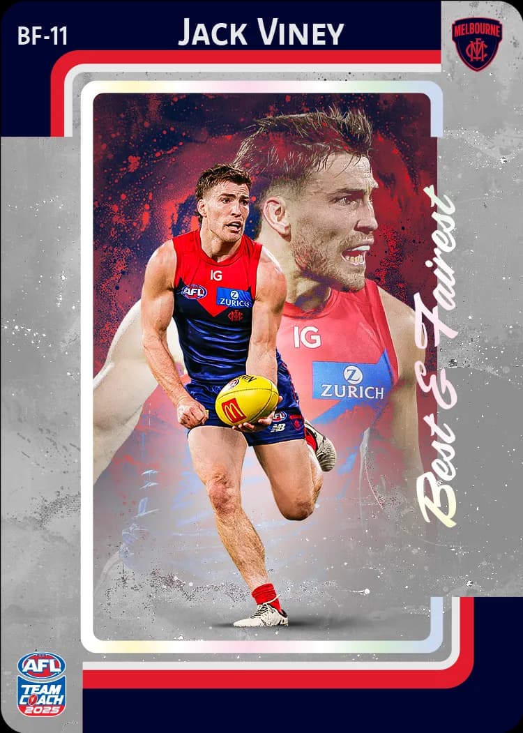 2025 AFL Team Coach Best & Fairest - Silver