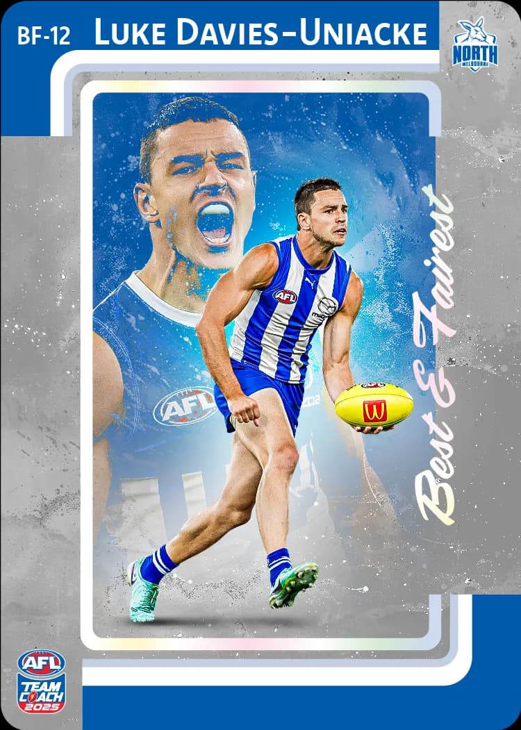 2025 AFL Team Coach Best & Fairest - Silver