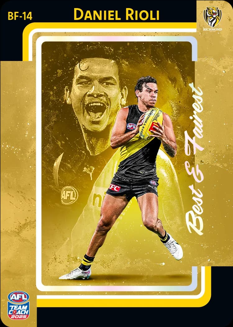 2025 AFL Team Coach Best & Fairest - Gold
