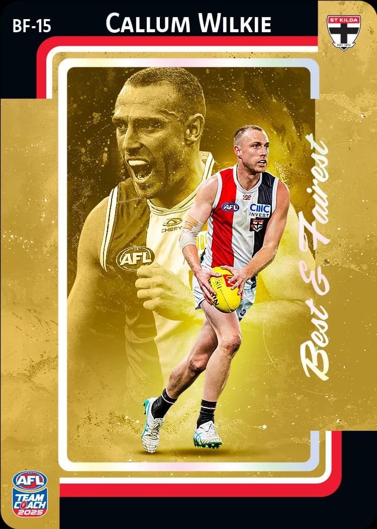 2025 AFL Team Coach Best & Fairest - Gold